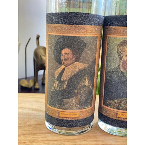 Vintage libbey Jim beam tall ball drinking water glasses cups textured tumblers - Picture 2 of 6